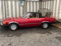 Mercedes 380 SL    R107  Roadster  Red + Beige Leder ( Bobby Ewing Look ) Project