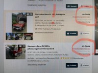 Mercedes 380 SL    R107  Roadster  Red + Beige Leder ( Bobby Ewing Look ) Project