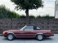 Mercedes 380 SL  R107 Roadster  Orient red /Leather light brown  ( 2 Owners the were brothers)