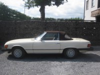 Mercedes  380SL   R 107  Roadster  Ivory White +Palomino leder  ,  1985 + history report !