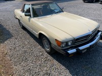 Mercedes SL 380  R 107  Roadster in nice Color Ivory White +Palomino Leder  1985 + History Report !